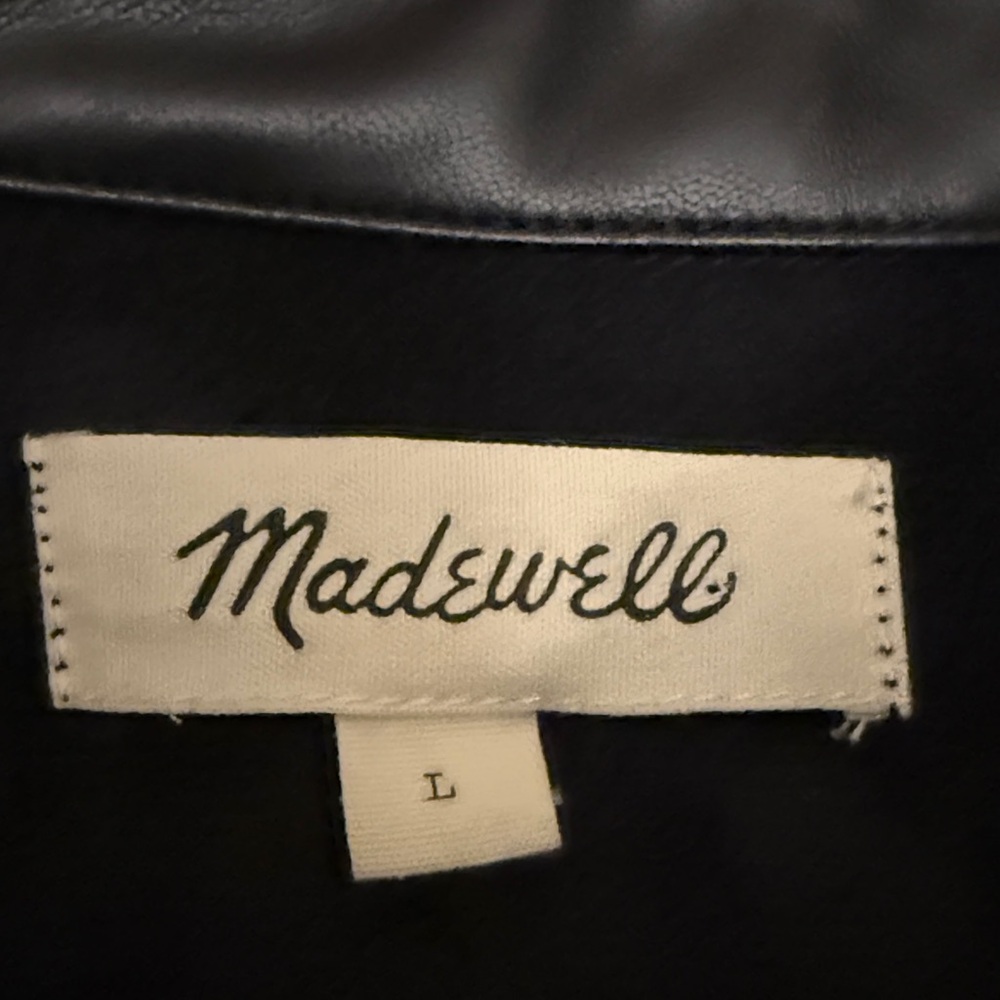 Madewell Black Leather Jacket - Picture 2 of 2